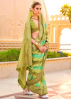 Brass Green Soft Silk Saree