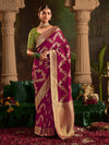 Bridal Banarasi Silk Saree in Magenta Pink