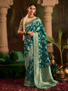 Bridal Green Banarasi Silk Saree