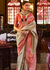 Bridal Grey Woven Kanjivaram Saree