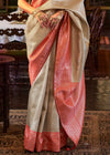 Bridal Grey Woven Kanjivaram Saree