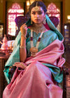 Bridal Pink Woven Kanjivaram Saree