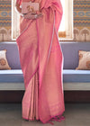 Bridal Pink Woven Kanjivaram Silk Saree