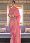 Bridal Pink Woven Kanjivaram Silk Saree