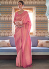 Bridal Pink Woven Kanjivaram Silk Saree