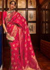 Bridal Red Woven Banarasi Soft Silk Saree