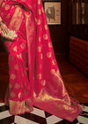 Bridal Red Woven Banarasi Soft Silk Saree