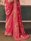 Bright Pink Bandhani Patola Silk Saree