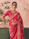 Bright Pink Bandhani Patola Silk Saree