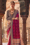 Burgundy Printed Patola Saree