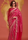 Cardinal Red And Gold Banarasi Soft Silk Saree