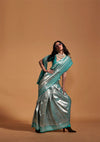 Celadon Green Woven Kanjivaram Silk Saree