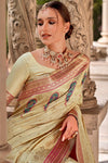 Champagne Gold Banarasi Soft Silk Saree