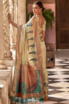 Champagne Gold Banarasi Soft Silk Saree