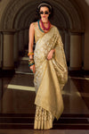 Champagne Gold Banarasi Tissue Silk Saree