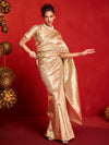Champagne Gold Banarasi Tissue Silk Saree
