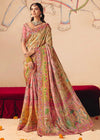 Champagne Gold Pichwai Designer Dola Silk Saree