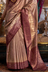 Champagne Gold Tissue Silk Saree