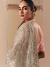 Champagne Organza Silk Saree