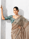 Champagne Tissue Silk Saree