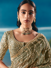 Sage Green Designer Organza Silk Saree