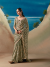 Sage Green Designer Organza Silk Saree