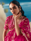 Rani Pink Designer Organza Silk Saree