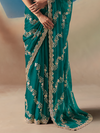 Emerald Green Designer Organza Silk Saree