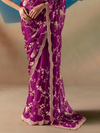 Magenta Designer Organza Silk Saree