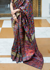 Charcol Black Kashmiri Jamawar Banarasi Saree