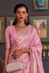 Charm Pink Festive Wear Banarasi Katan Silk Saree