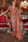 Chestnut Brown Printed Patola Saree