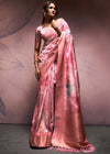 Chestnut Pink Digital Printed Soft Silk Saree