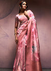 Chestnut Pink Digital Printed Soft Silk Saree