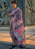 Chorcoal Kashmiri Jamawar Organza Silk Saree