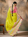 Citrine Green Zari Woven Paithani Banarasi Silk Saree