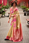 Classic Gold Soft Banarasi Silk Saree