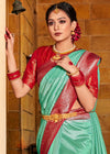 Classic Green and Red Kanjivaram Saree