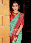 Classic Green and Red Kanjivaram Saree