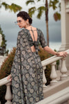 Classic Grey Mul Mul Silk Saree