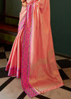 Classic Peach Kanjivaram Soft Silk Saree