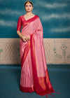 Classic Pink Woven Kanjivaram Silk Saree