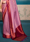 Classic Pink Woven Kanjivaram Silk Saree