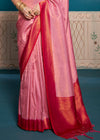 Classic Pink Woven Kanjivaram Silk Saree