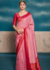 Classic Pink Woven Kanjivaram Silk Saree