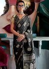 Cool Black Banarasi Satin Silk Saree