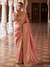 Coral Pink Banarasi Tissue Silk Saree