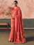 Coral Pink Bandhani Patola Silk Saree