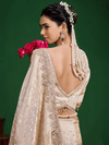 Cream Banarasi Tissue Silk Saree