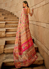 Cream Beige Woven Kashmiri Jamawar Saree